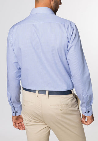 ETERNA MODERN FIT Langarm Hemd - Harbor Stripe Blue - 8992-16-X14P