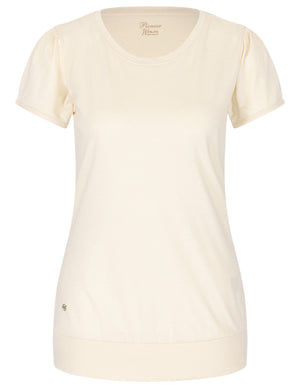 PIONEER Jersey Mele Kurzarm T-Shirt - Creamy Sand Drift - 1301 301.1001
