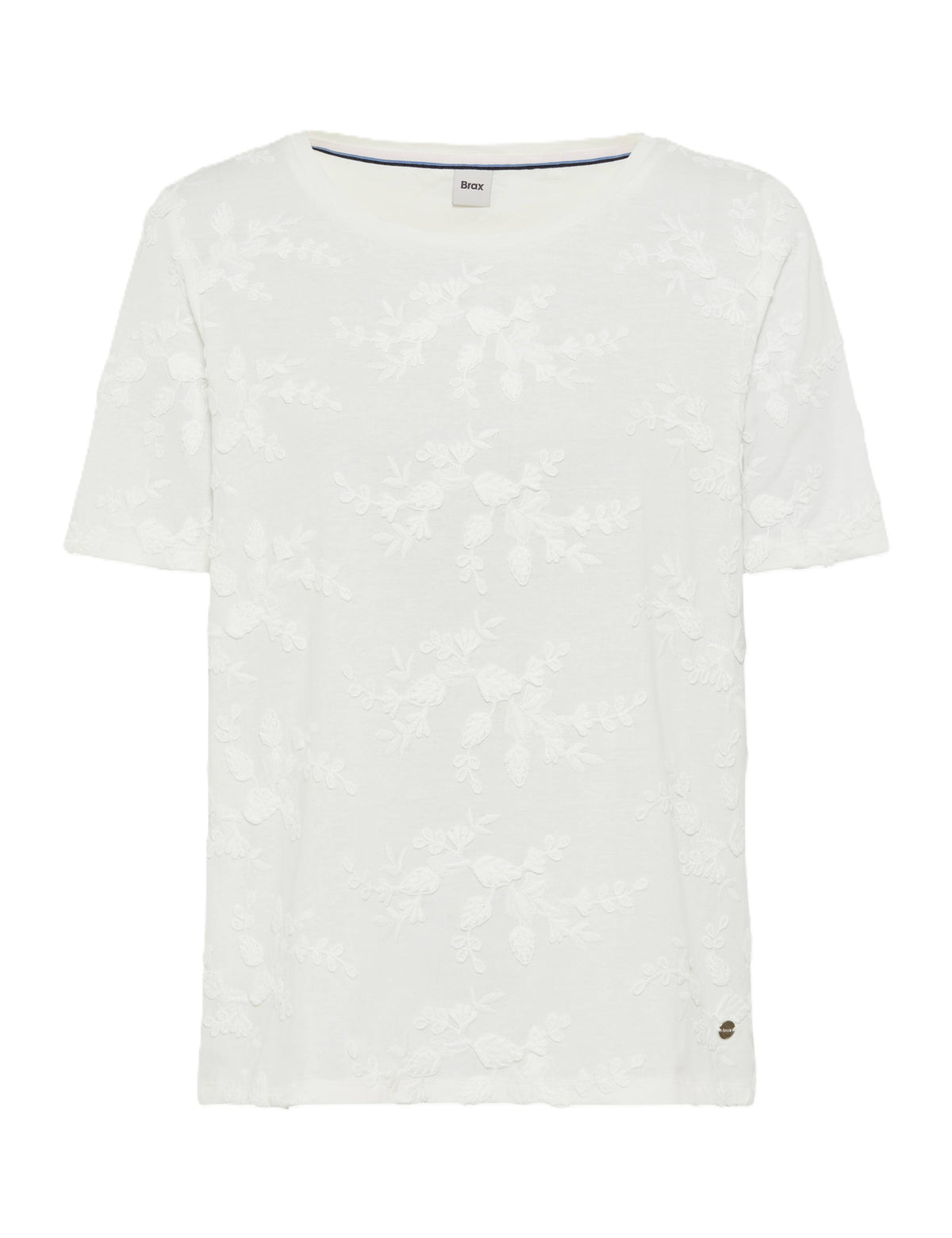 BRAX CIRA Kurzarm T-Shirt - Pearl Cloud White - 90644300 36-3558-98