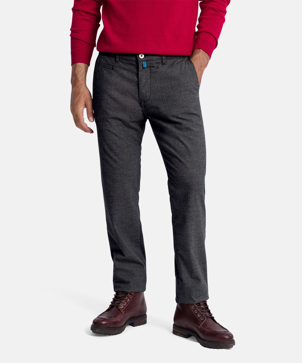 PIERRE CARDIN LYON TAPERED Hose - Slate Houndstooth Asphalt - 33757 1012.9314