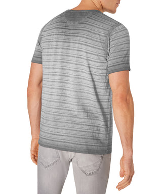 PIONEER Henley Kurzarm-T-Shirt - Driftwood Stripes - 60093 2000.9871