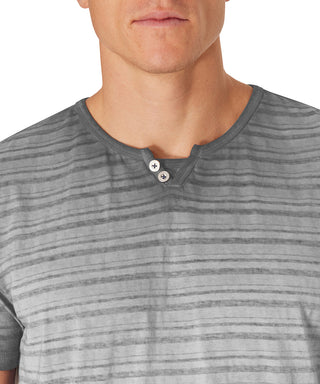 PIONEER Henley Kurzarm-T-Shirt - Driftwood Stripes - 60093 2000.9871