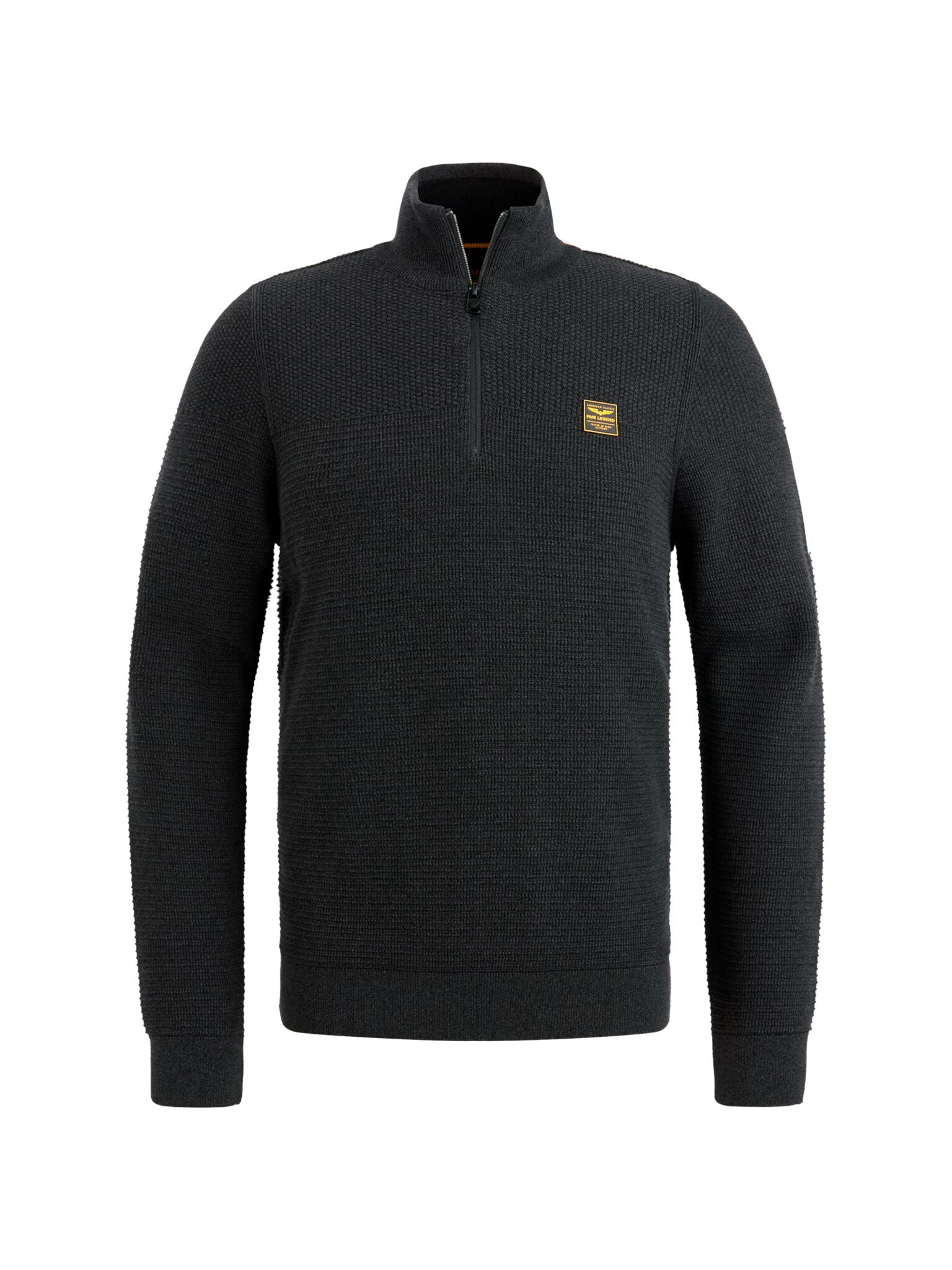 PME LEGEND Halb-Zip Strickpullover - Midnight Asphalt Knit - PKW2410301-999