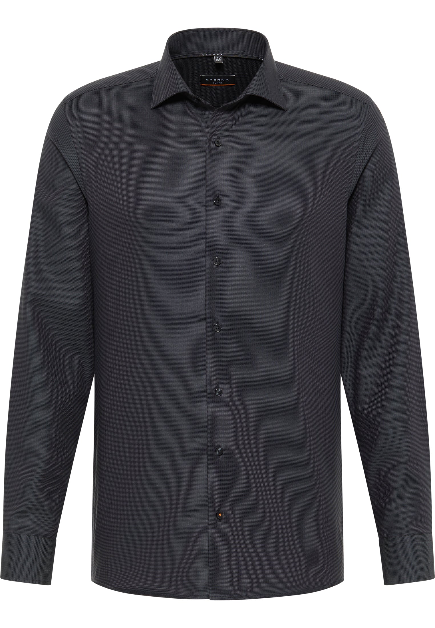 ETERNA SLIM FIT Langarm Hemd - Midnight Weave Grey - 3116-38-F159