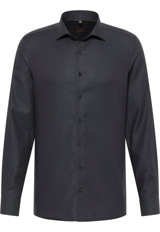 ETERNA SLIM FIT Langarm Hemd - Midnight Weave Grey - 3116-38-F159