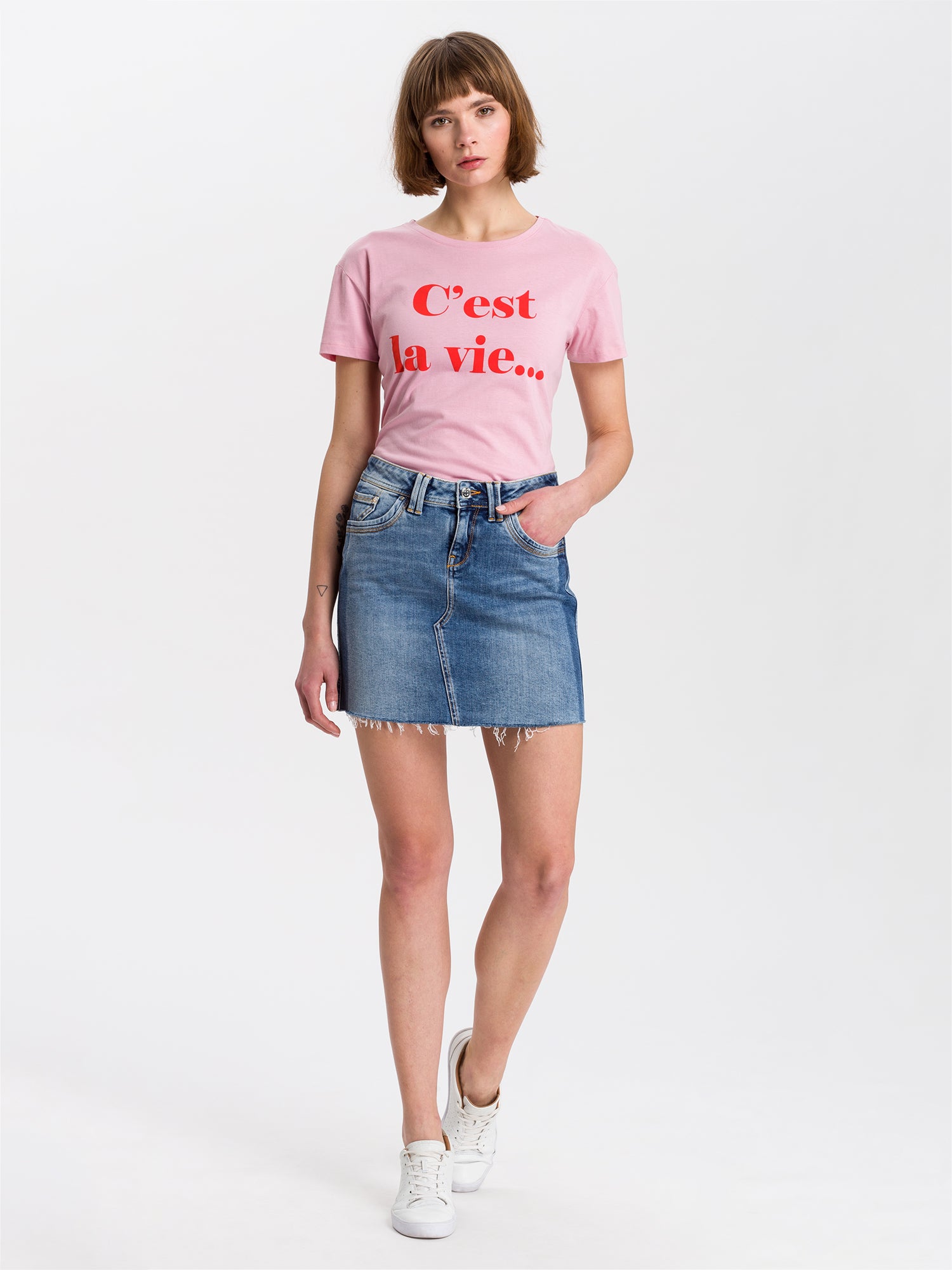CROSS JEANS Mariella Jeansrock - Ice Harbor Blue - A510-052 von Cross Jeans