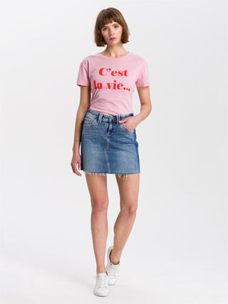 CROSS JEANS Mariella Jeansrock - Ice Harbor Blue - A510-052