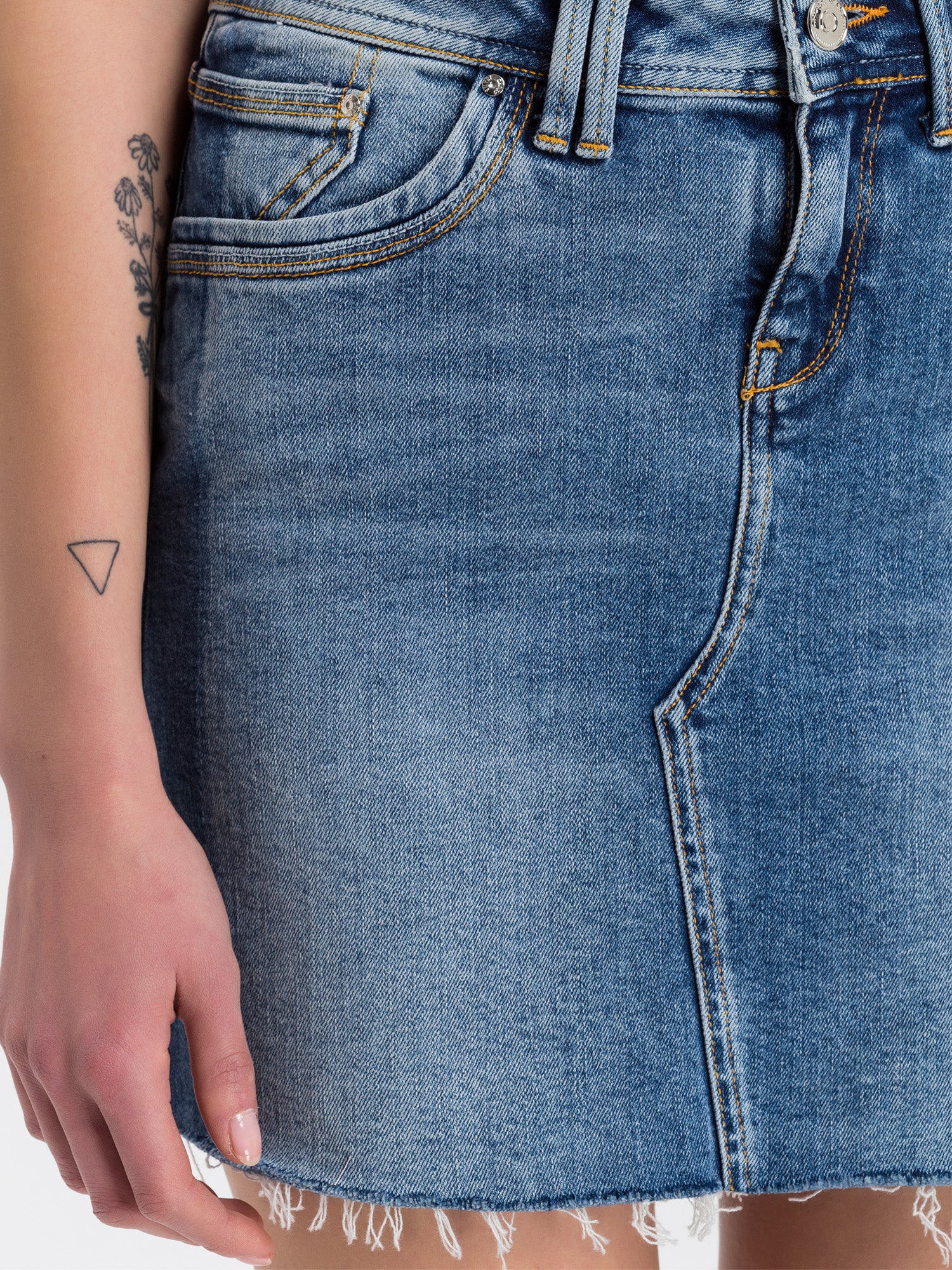 CROSS JEANS Mariella Jeansrock - Ice Harbor Blue - A510-052 von Cross Jeans