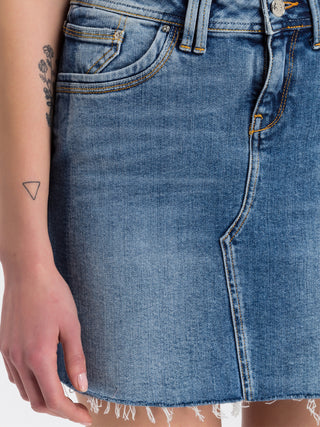 CROSS JEANS Mariella Jeansrock - Ice Harbor Blue - A510-052
