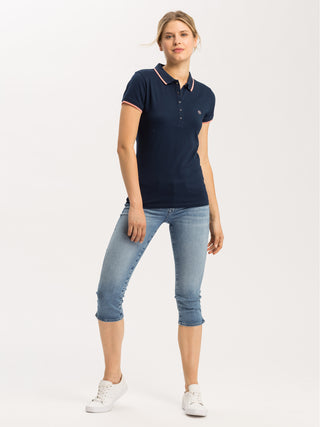CROSS JEANS AMBER Capri - Sunwashed Denim Blue - A548-010