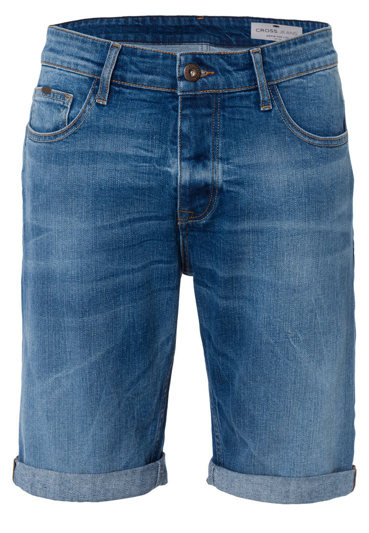 CROSS JEANS LEOM Shorts - Ocean Wash Blue - A565-074