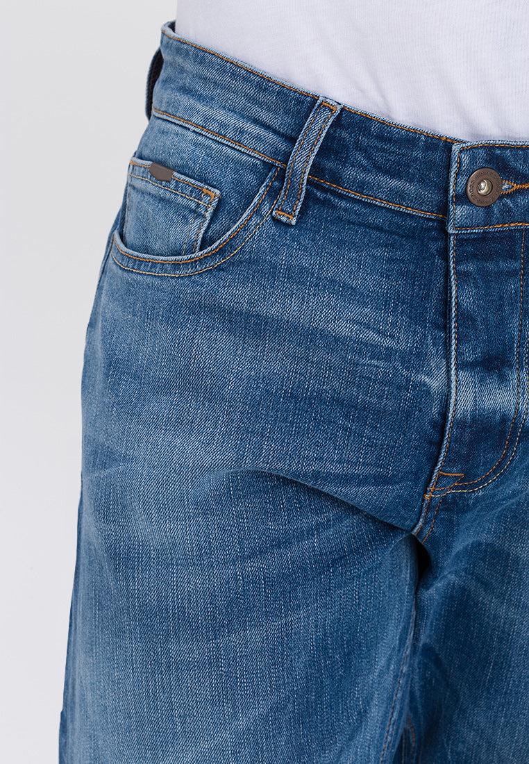 CROSS JEANS LEOM Shorts - Ocean Wash Blue - A565-074 von Cross Jeans
