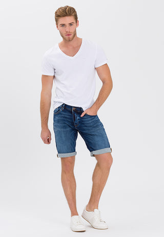 CROSS JEANS LEOM Shorts - Faded Indigo Drift - A565-076