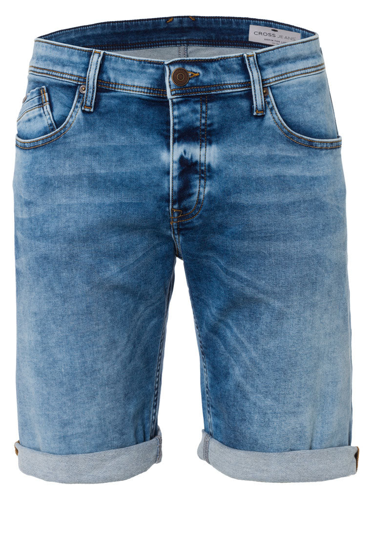 CROSS JEANS Leom Shorts - Stonewashed Riviera Blue - A565-077