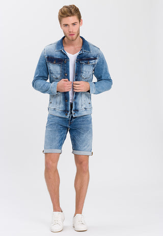 CROSS JEANS Leom Shorts - Stonewashed Riviera Blue - A565-077