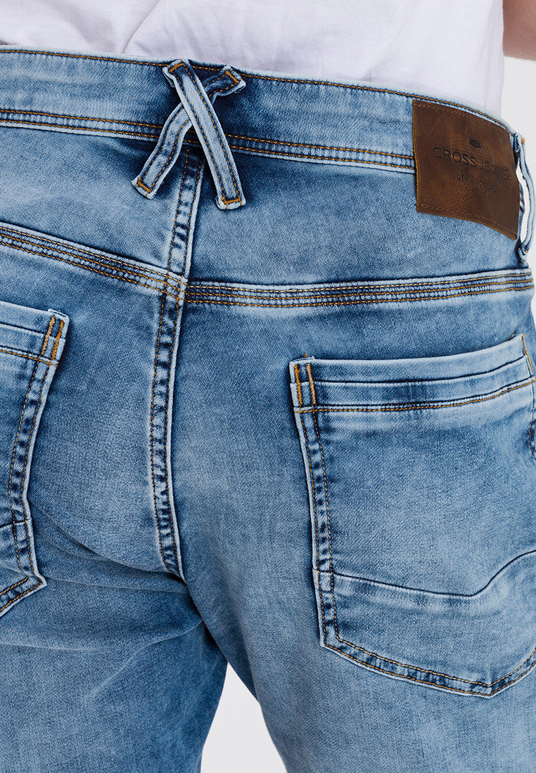 CROSS JEANS Leom Shorts - Stonewashed Riviera Blue - A565-077 von Cross Jeans