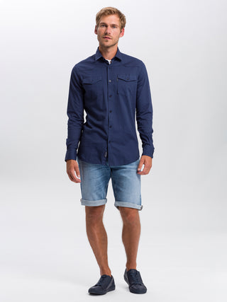 CROSS JEANS LEOM Shorts - Faded Harbor Blue - A565-144