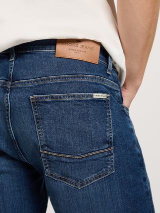 CROSS JEANS Leom Shorts - Midnight Indigo Crush - A565-291