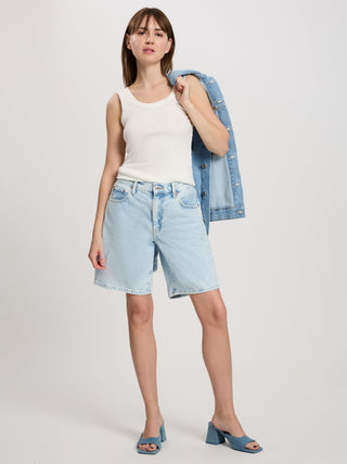 CROSS JEANS MILA SHORT - Ocean Mist Blue - A704-006