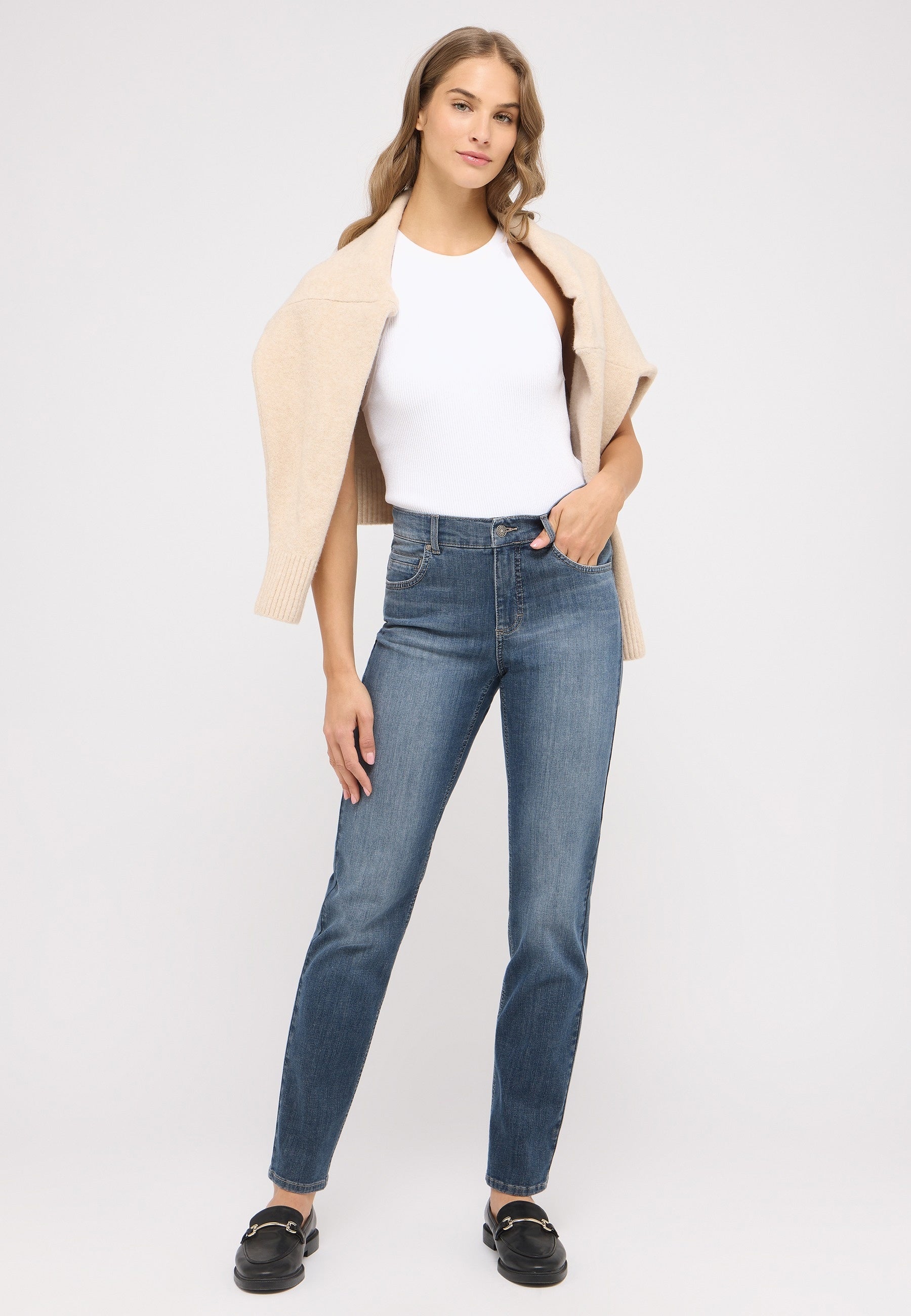 ANGELS JEANS Cici Straight-Jeans - Dusty Storm Blue - 346 3400.32158 von Angels Jeans