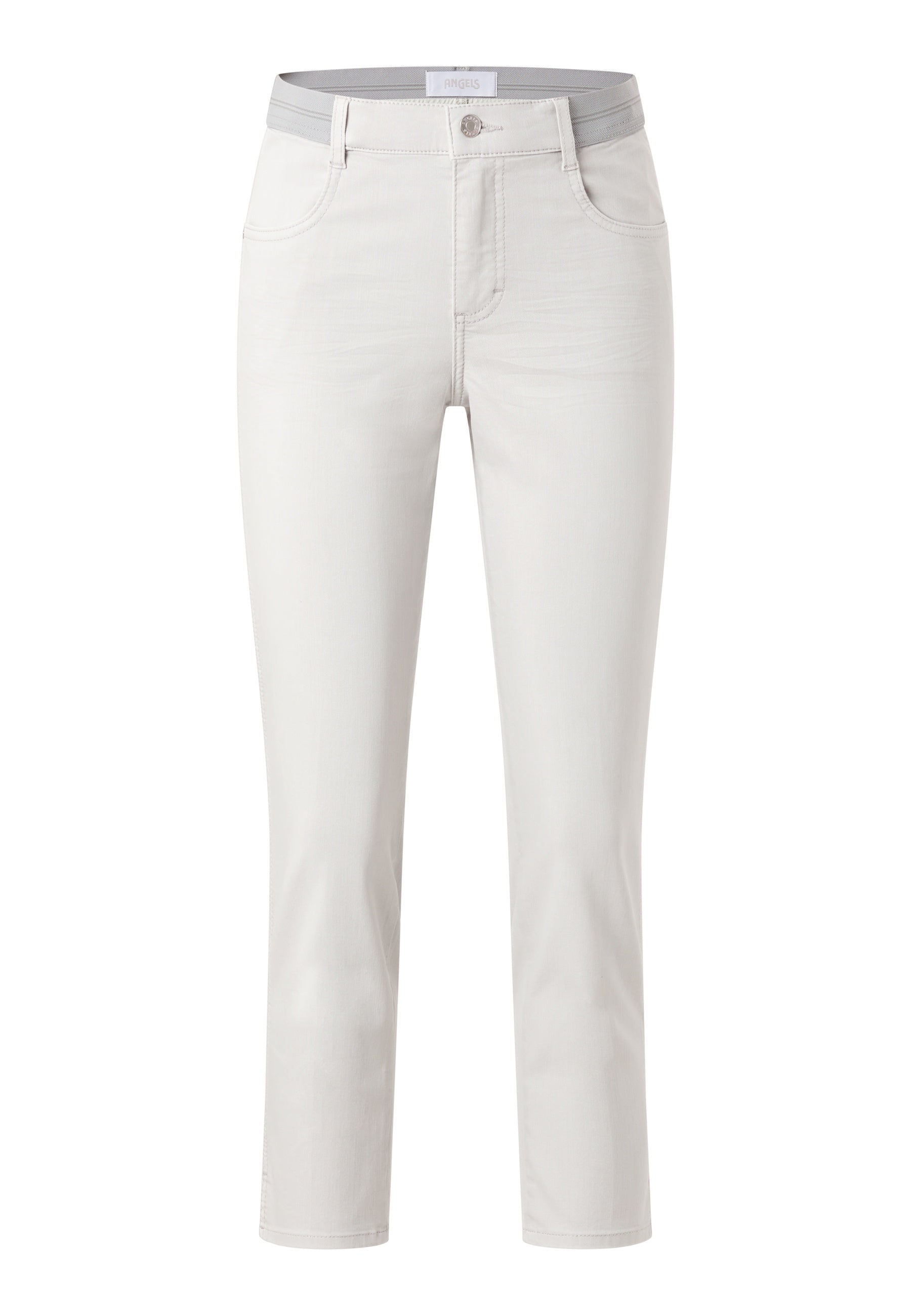 ANGELS Cici Crop Slit Sporty Jeans - Silver Cloud Grey - 332 345300.1658