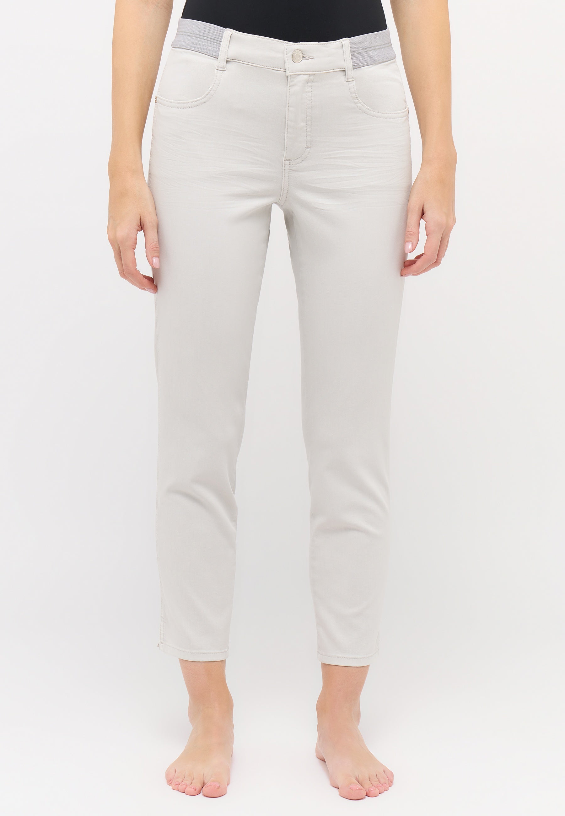 ANGELS Cici Crop Slit Sporty Jeans - Silver Cloud Grey - 332 345300.1658 von Angels Jeans