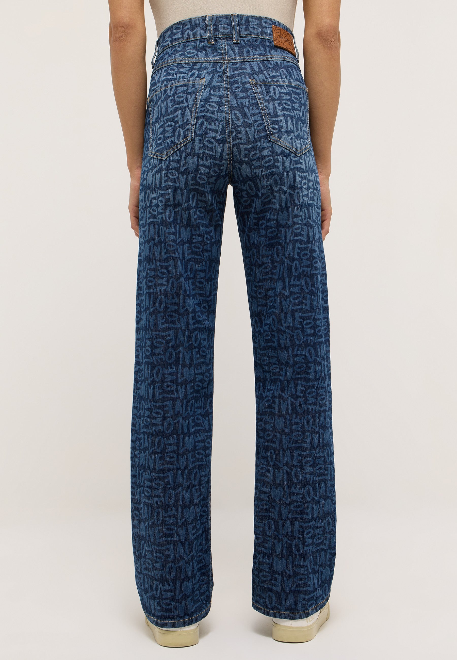 ANGELS LARA Love Jeans - Indigo Scribble Blue - 360 2999.3359 von Angels Jeans