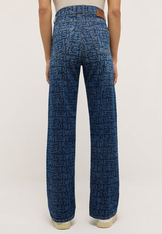 ANGELS LARA Love Jeans - Indigo Scribble Blue - 360 2999.3359