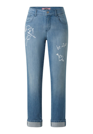 ANGELS Darleen Love Cropped Jeans - Sunwashed Sky Blue - 360 8199.345