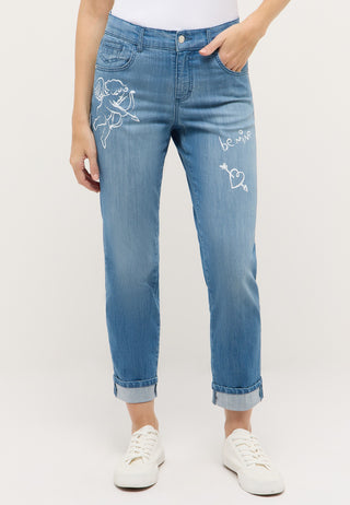 ANGELS Darleen Love Cropped Jeans - Sunwashed Sky Blue - 360 8199.345