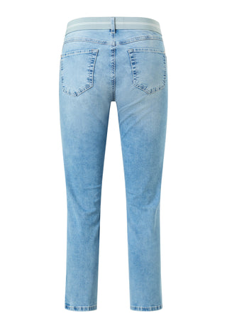 ANGELS Cici Crop Slit Sporty Jeans - Breeze Wash Blue - 332 345300.34858