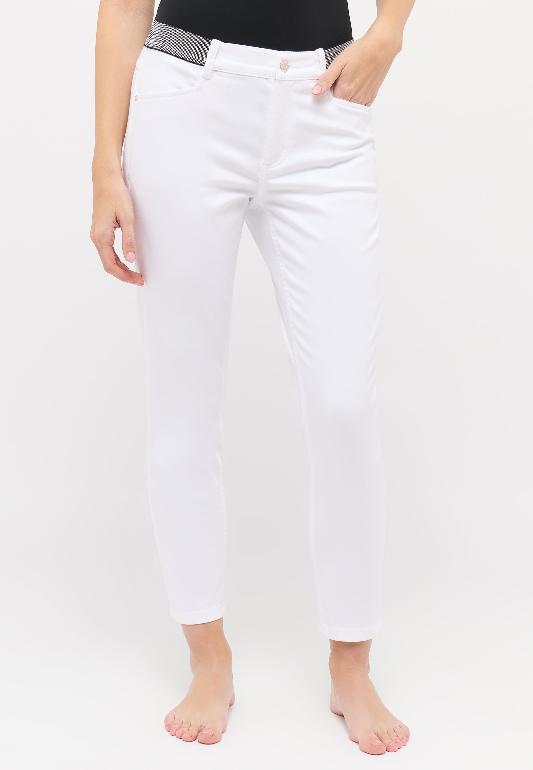 ANGELS Ornella Sporty 7/8-Jeans - Pearl White - 688907.701 von Angels Jeans