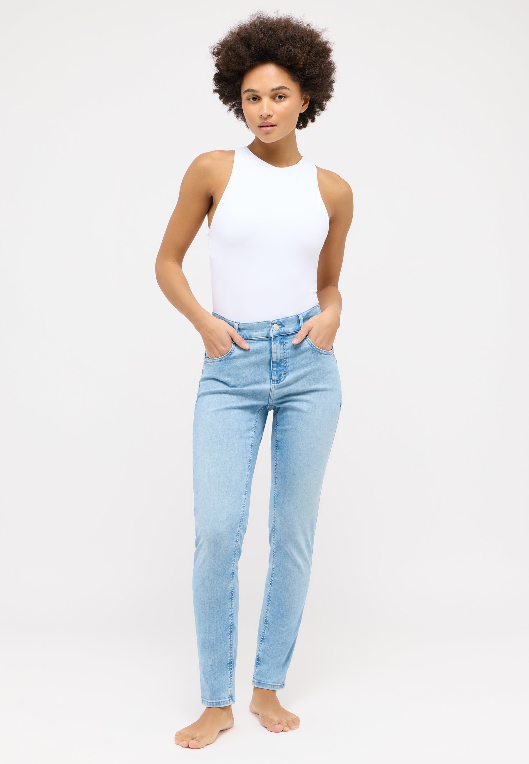 ANGELS Skinny Push Up Jeans - Sky Wash Blue - 397 1281.345 von Angels Jeans