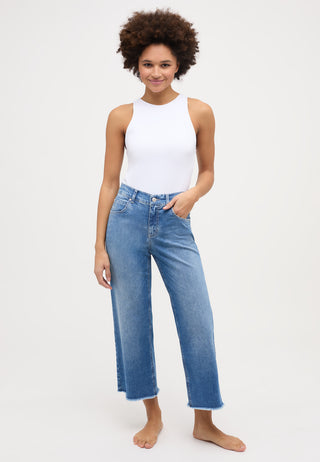 ANGELS Linn Fringe Jeans-Culotte - Coastal Breeze Blue - 332 6606.34758