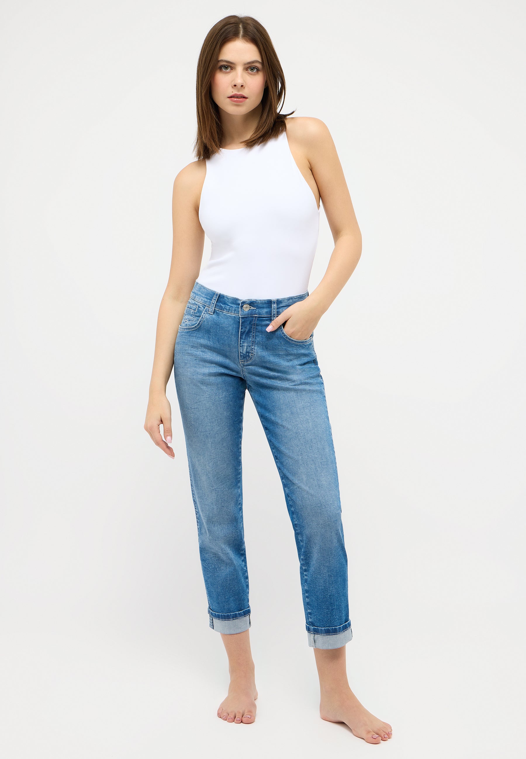 ANGELS Darleen Crop TU Ribbon Jeans - Faded Shore Blue - 332 8136.34758 von Angels Jeans