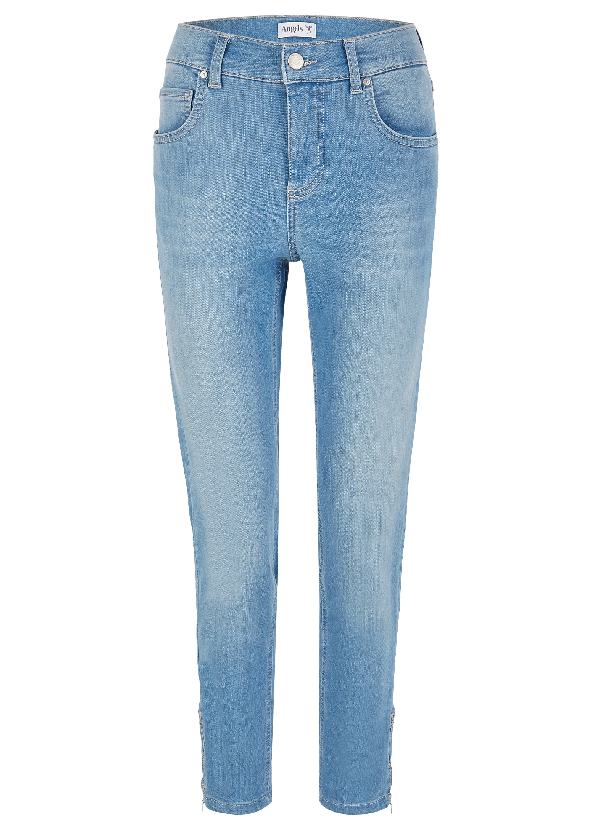 ANGELS JEANS Skinny Ankle Zip Jeans - Sunwashed Sky Blue - 333 120700.3458