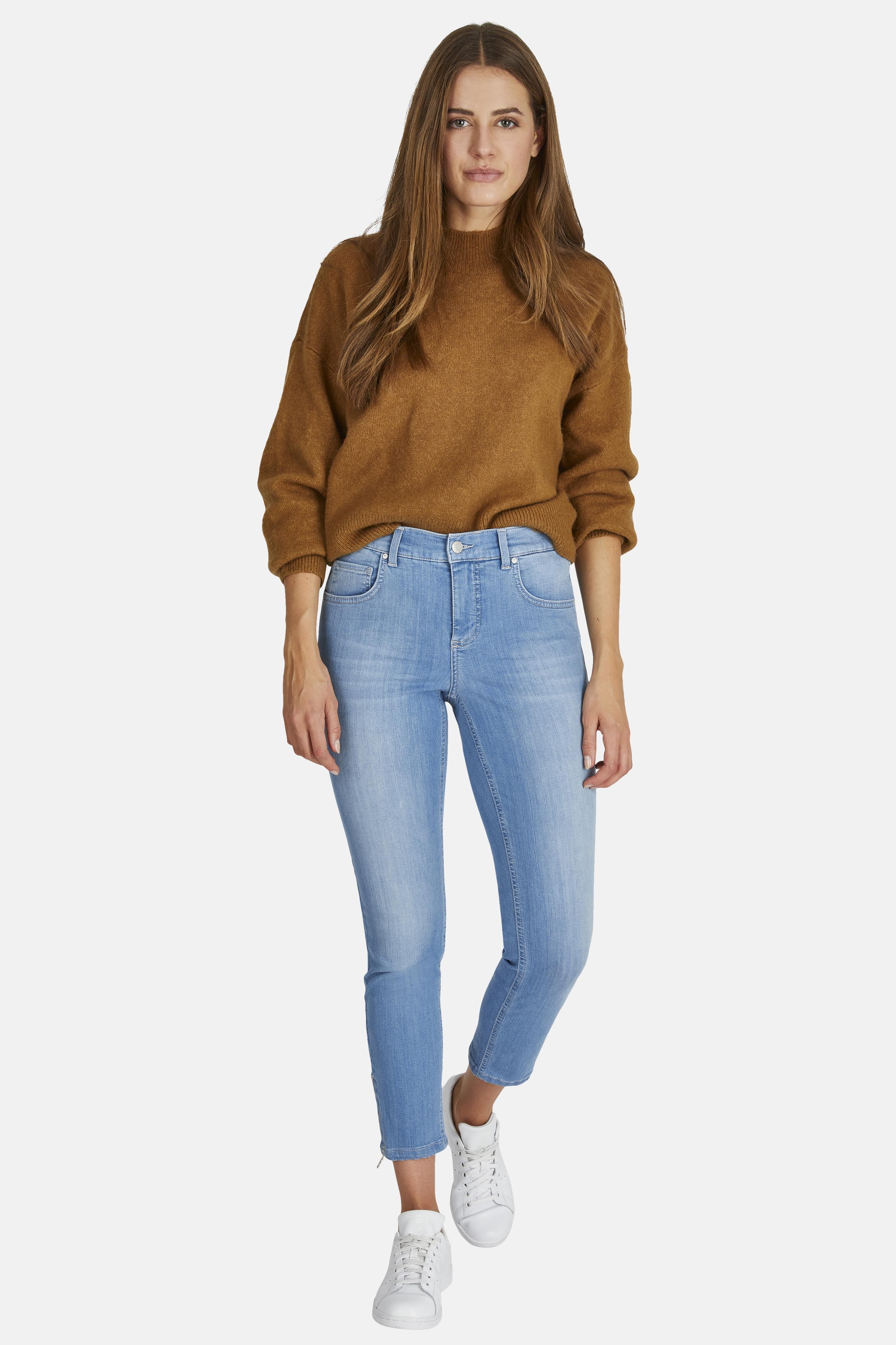 Jean skinny Angels Jeans à fermeture éclair à la cheville, bleu clair, d'occasion, référence 333 120700.3458 - Stretch
