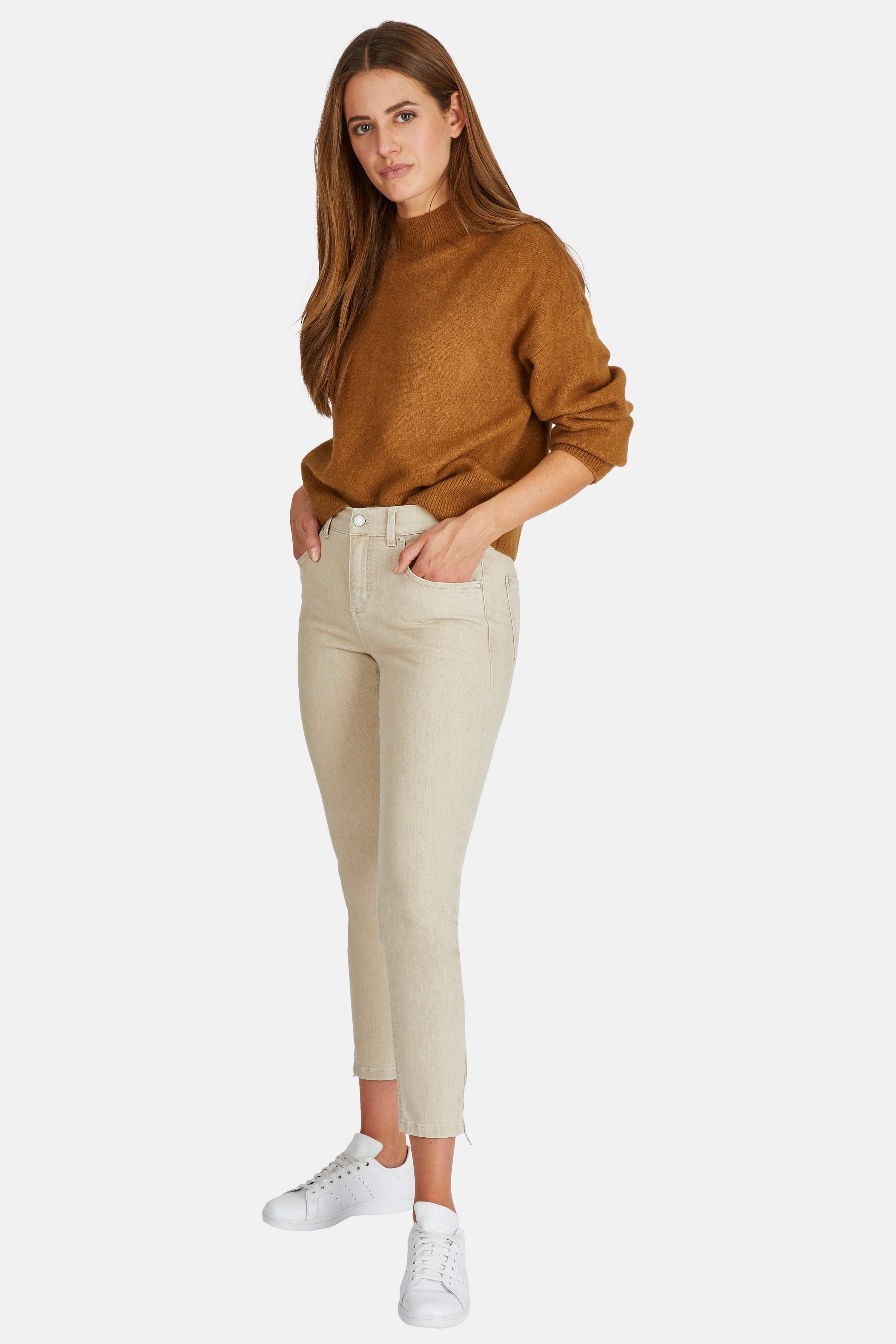ANGELS JEANS Skinny Ankle Zip Jeans - Warm Sand Beige - 333 120700.484 von Angels Jeans