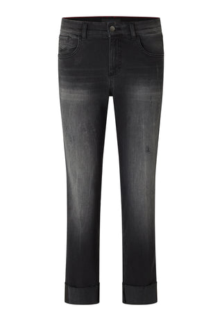 ANGELS Darleen Crop Tu Fringe Jeans - Smoky Slate Black - 350 8143.1188