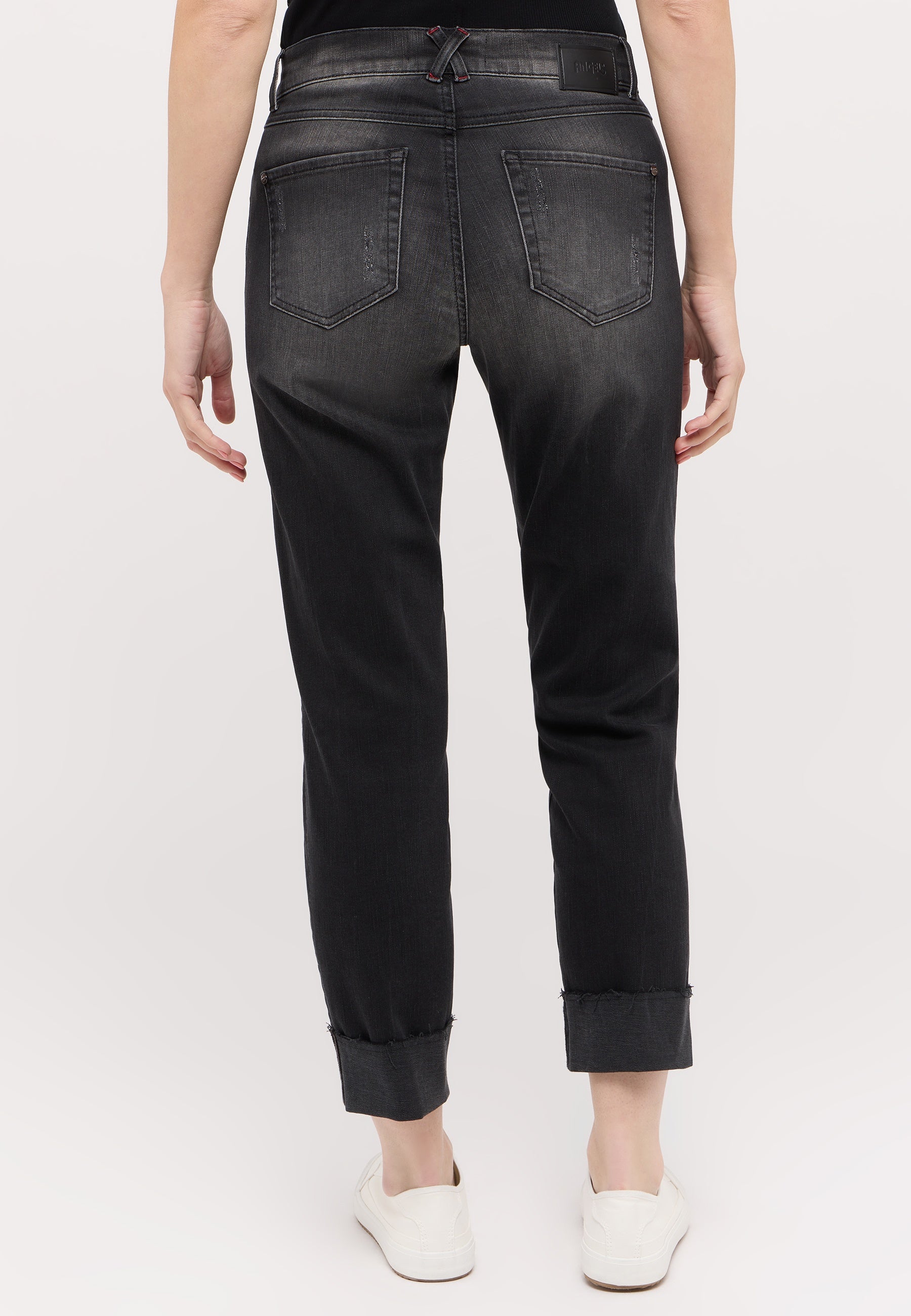 ANGELS Darleen Crop Tu Fringe Jeans - Smoky Slate Black - 350 8143.1188 von Angels Jeans