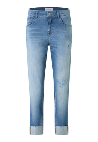ANGELS Darleen Crop Tu Fringe Jeans - Sunwashed Sky Blue - 350 8143.3488