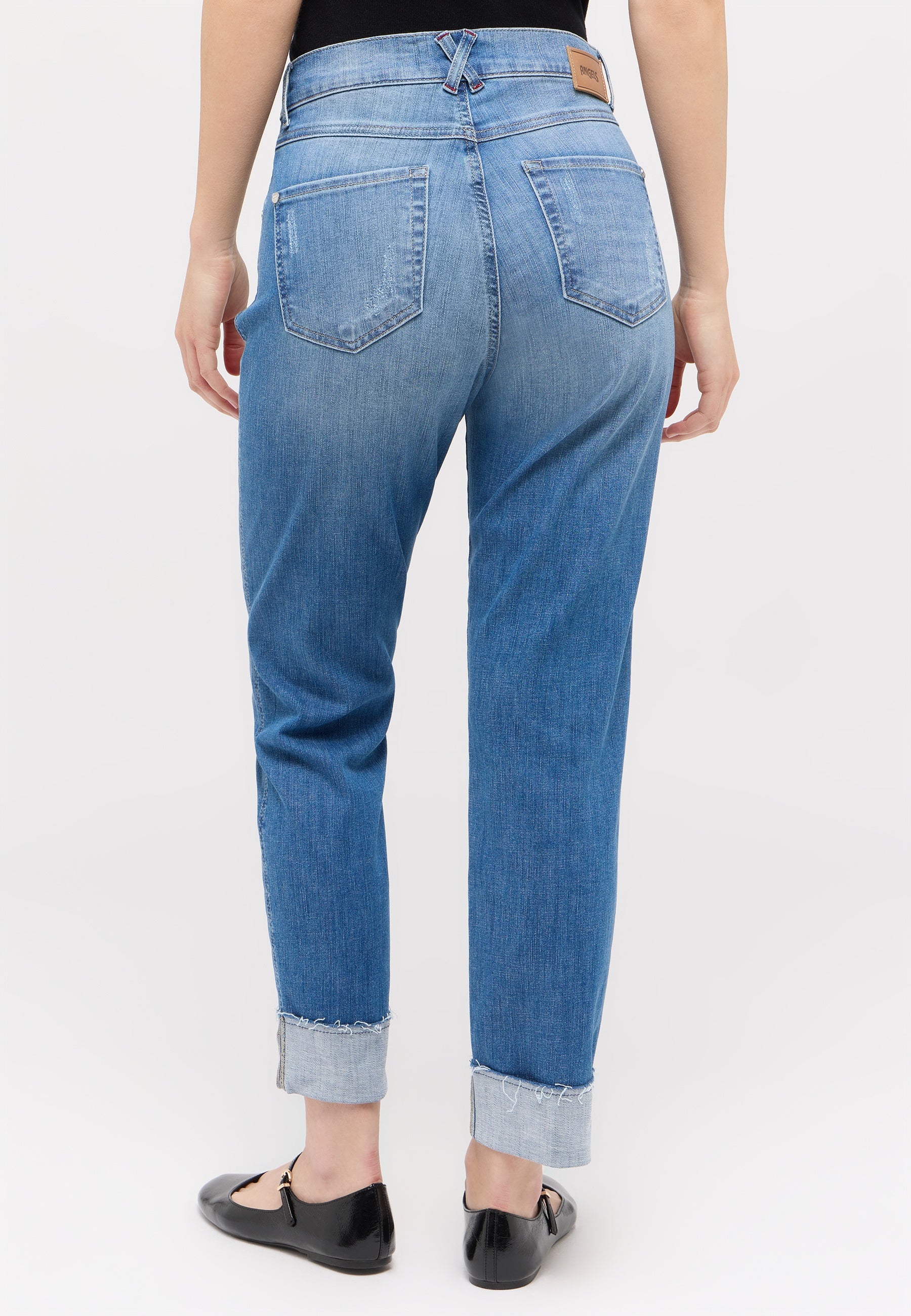 ANGELS Darleen Crop Tu Fringe Jeans - Sunwashed Sky Blue - 350 8143.3488 von Angels Jeans