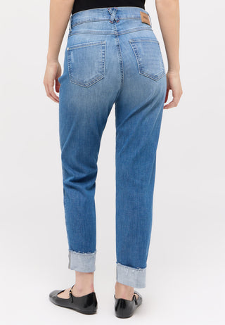 ANGELS Darleen Crop Tu Fringe Jeans - Sunwashed Sky Blue - 350 8143.3488