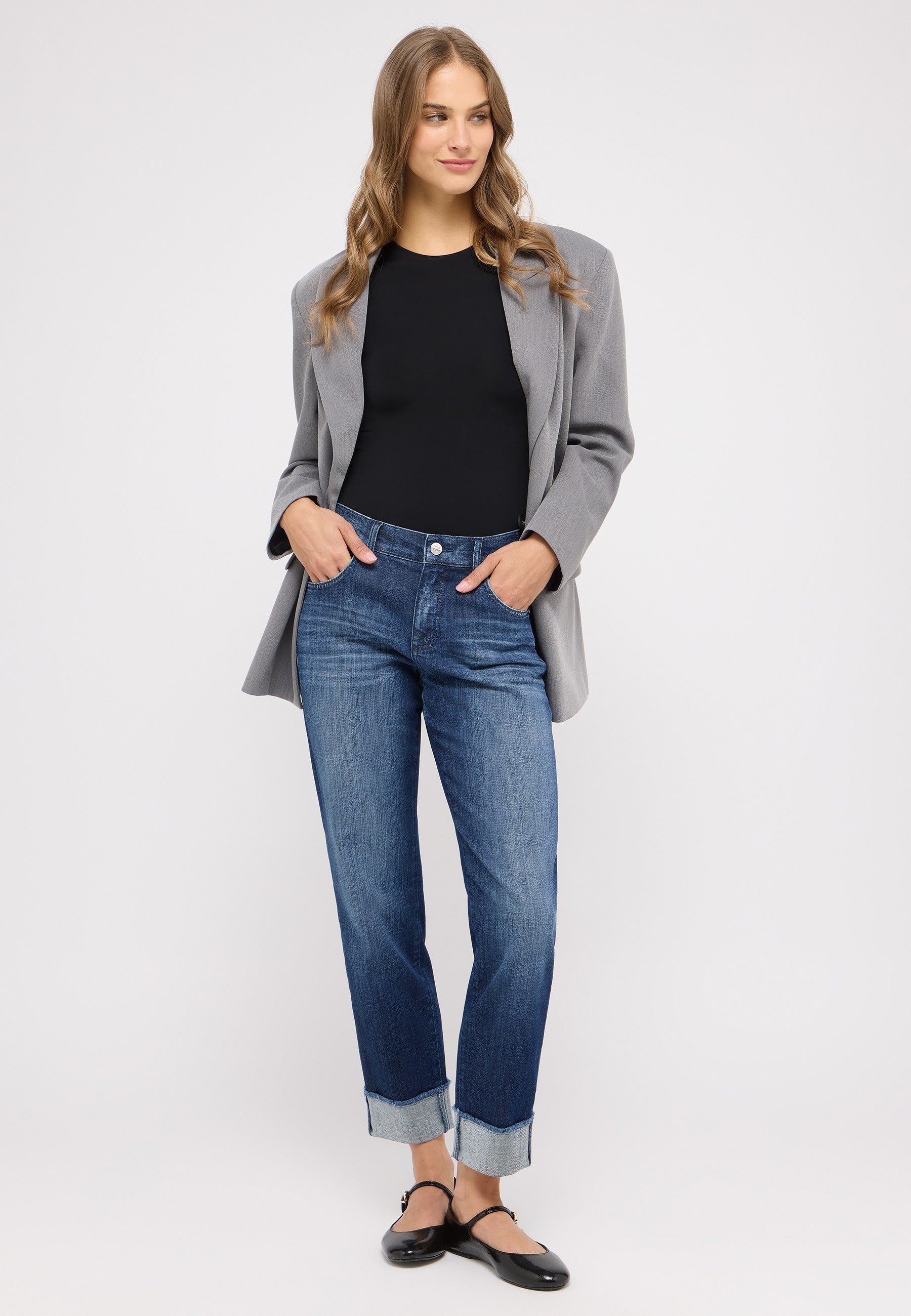 ANGELS JEANS Darleen Crop Tu Fringe Jeans - Harbour Dusk Blue - 350 8143.3258 von Angels Jeans