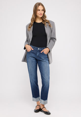 ANGELS JEANS Darleen Crop Tu Fringe Jeans - Harbour Dusk Blue - 350 8143.3258