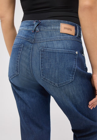 ANGELS JEANS Darleen Crop Tu Fringe Jeans - Harbour Dusk Blue - 350 8143.3258