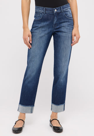 ANGELS JEANS Darleen Crop Tu Fringe Jeans - Harbour Dusk Blue - 350 8143.3258