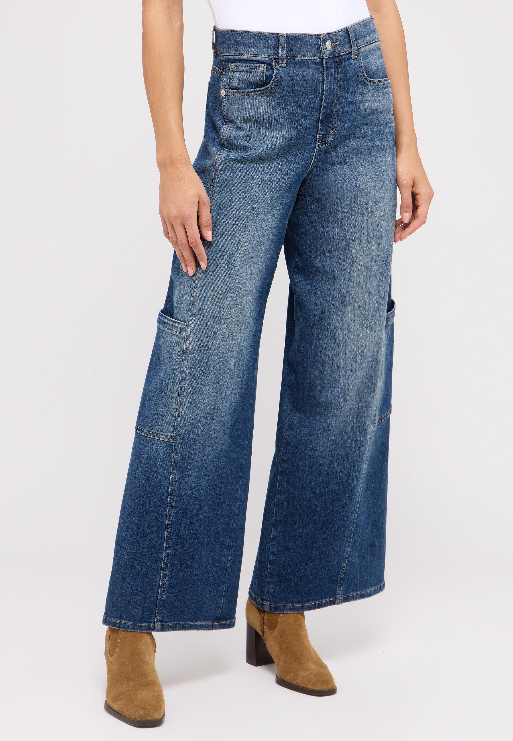 ANGELS Liva Seam Cargo Wide Leg Jeans - Coastal Worn Blue - 350 2388.33288 von Angels Jeans