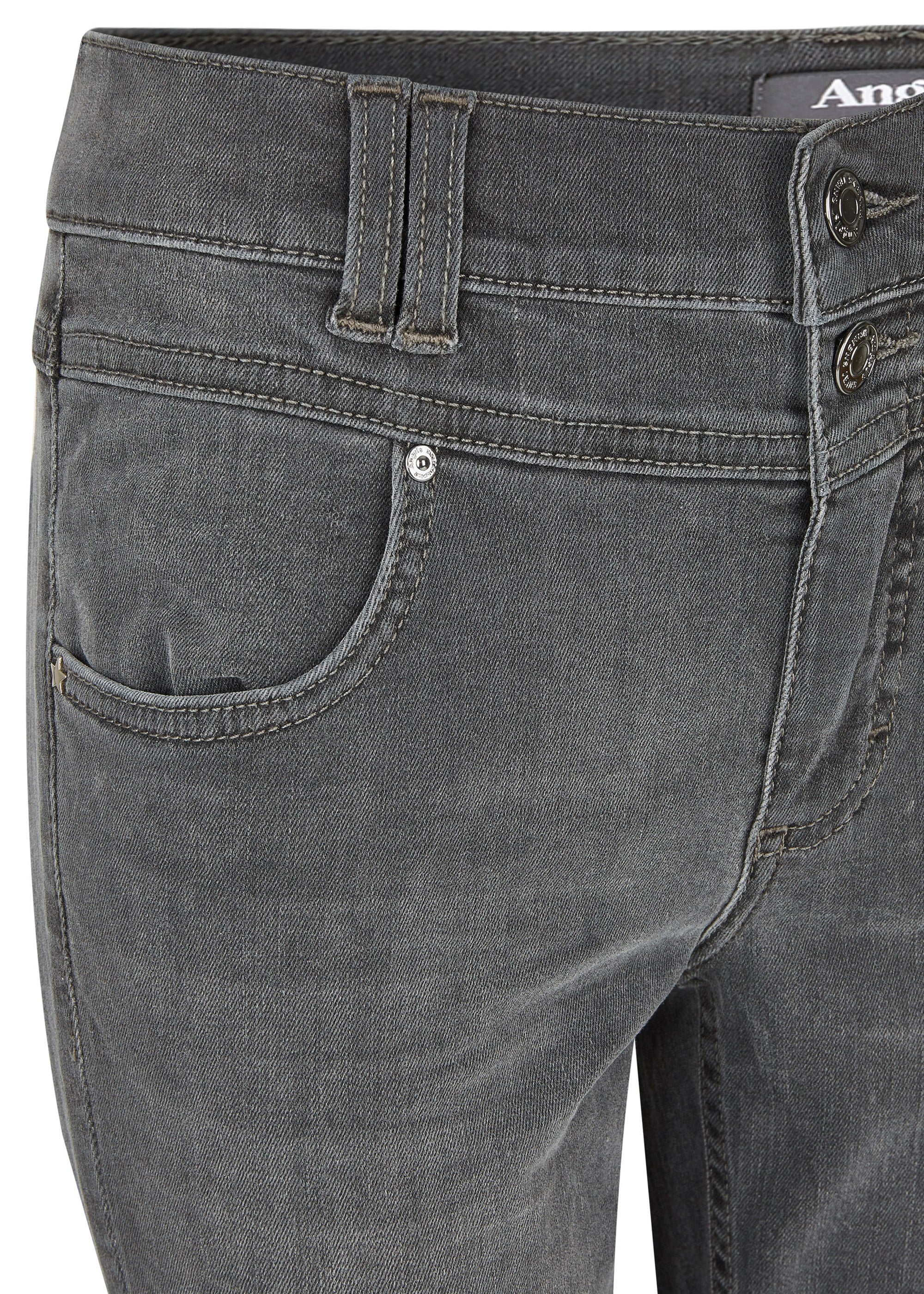 ANGELS Skinny Button Jeans - Smoky Slate Grey - 346 1203.1258 von Angels Jeans