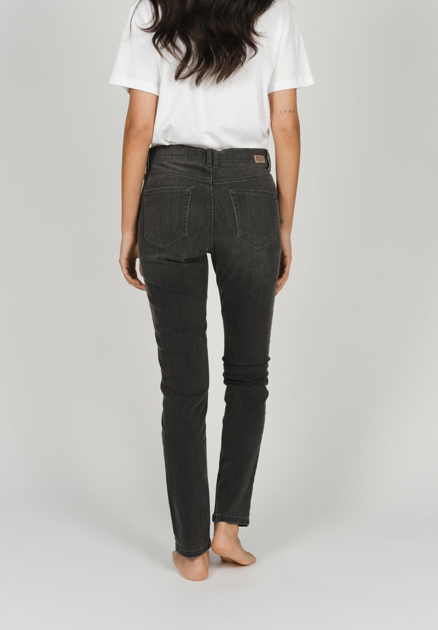 ANGELS Skinny Button Jeans - Smoky Slate Grey - 346 1203.1258 von Angels Jeans